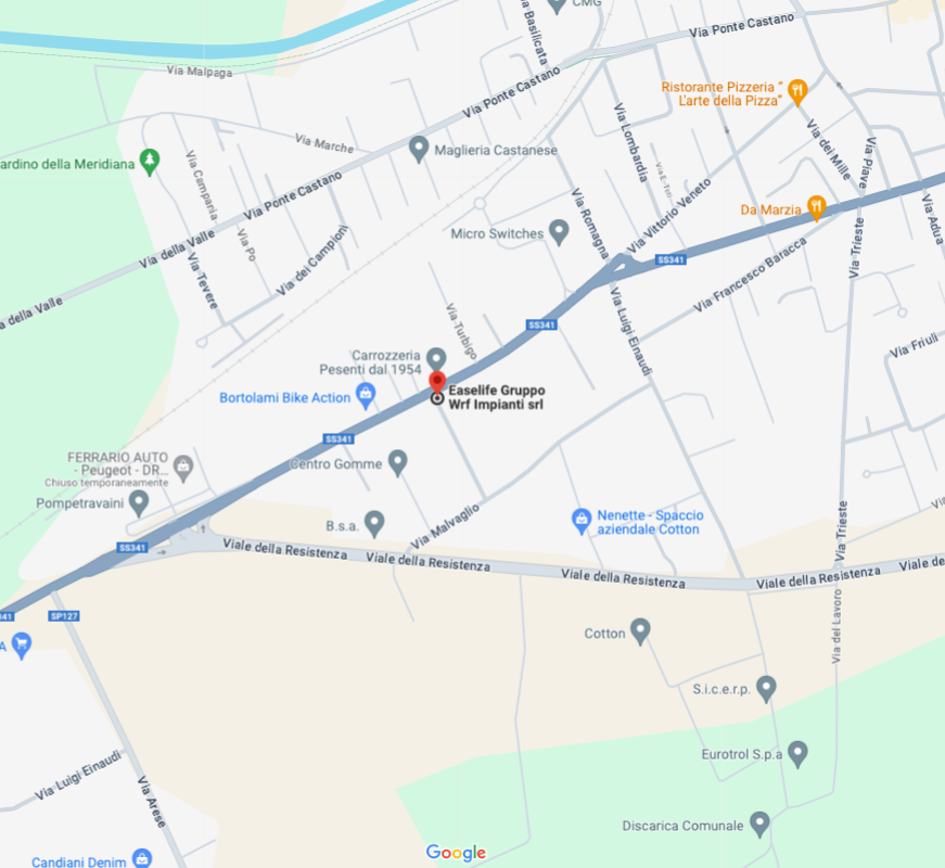 Mappa zona operativa Easelife